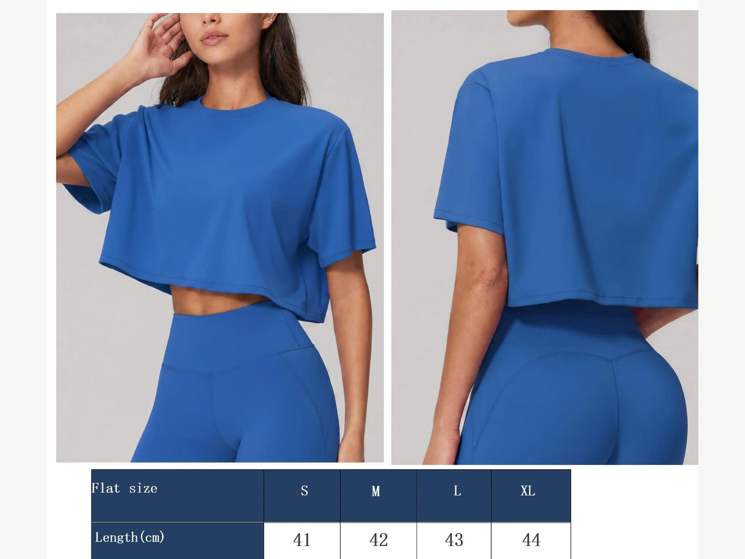 Blue Tie-back Workout Top catalog product image