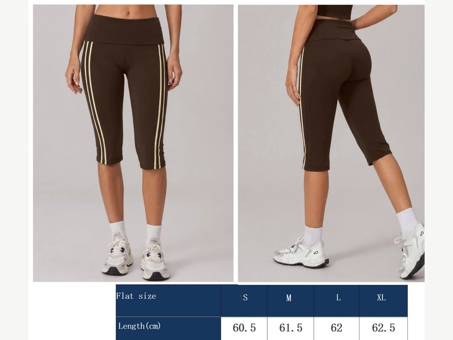 Deep Blue Capri Yoga Leggings catalog product image