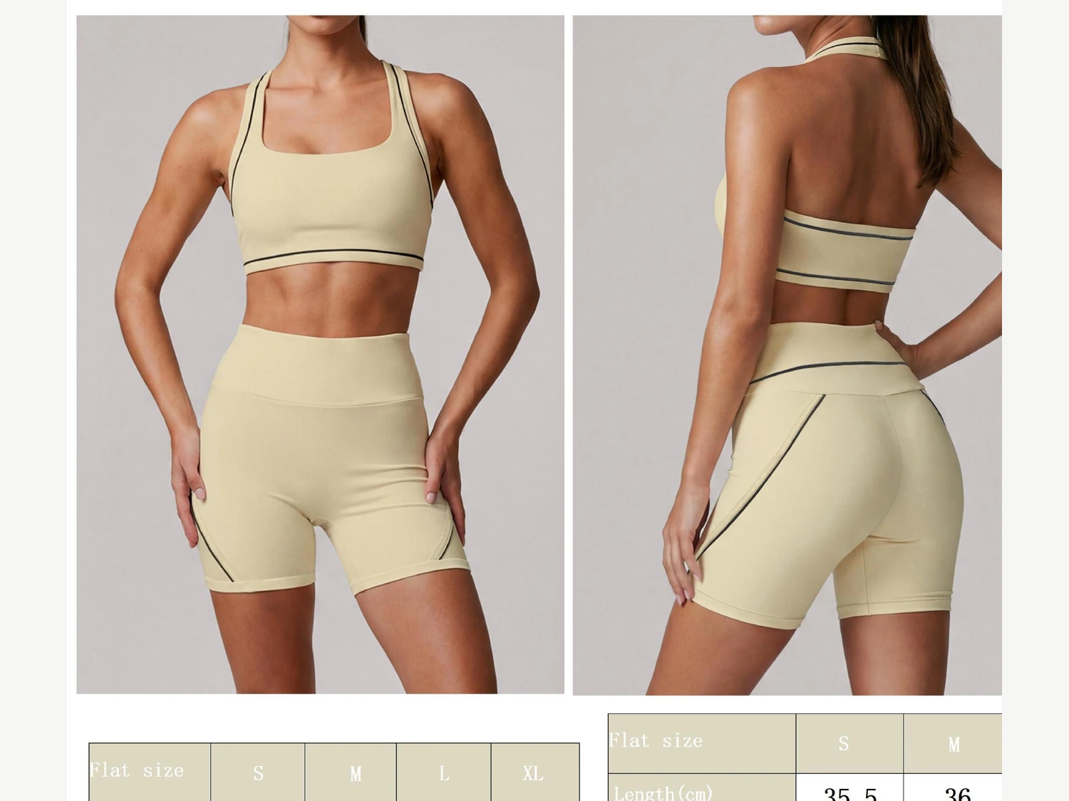 Neutral Shorts Activewear Set catalog product image