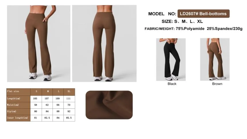 LD2607# Bell-bottoms Flare leggings