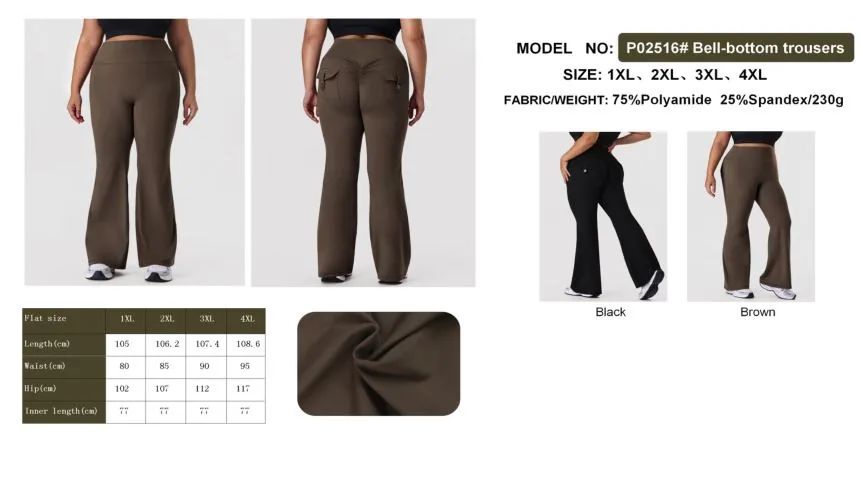 LD2607# Bell-bottoms Flare leggings