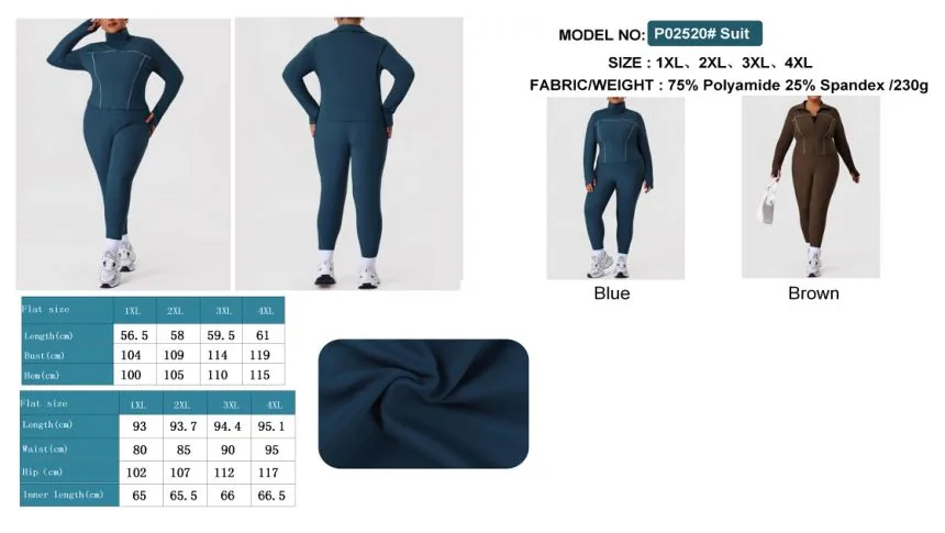 P02520# Suit Plus-size set
