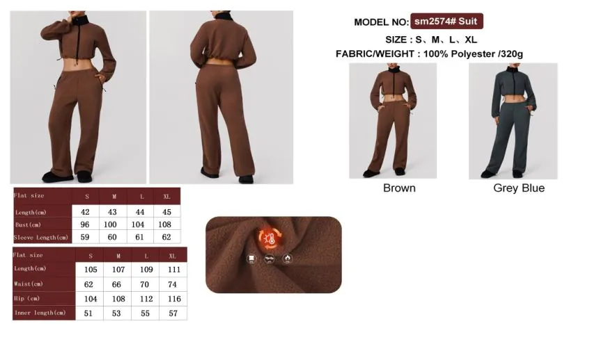 LD2609# Bell-bottoms Brown flare pants