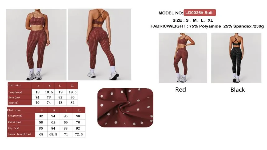 LD2617# Leggings Deep red leggings