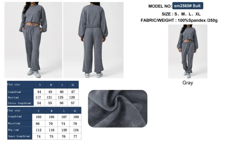 LD0042# Suit Grey tracksuit