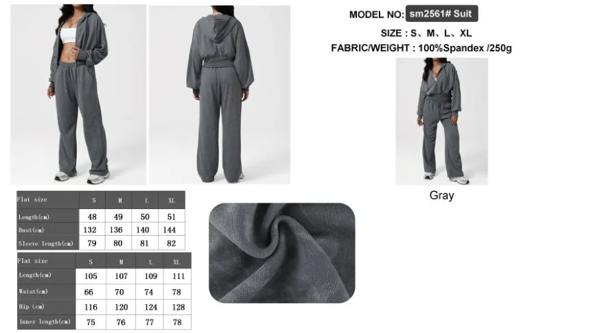 LD0016# Set Grey outerwear set
