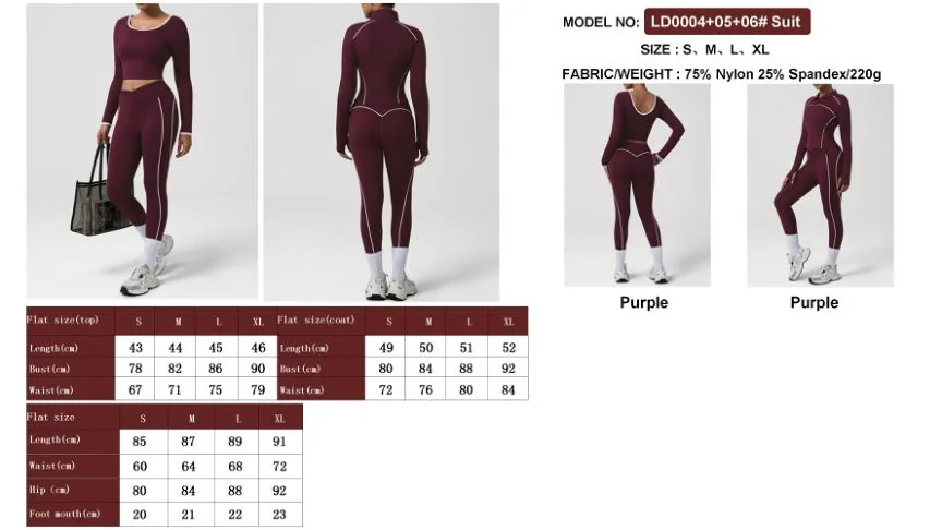 LD0044# Suit Wine tracksuit