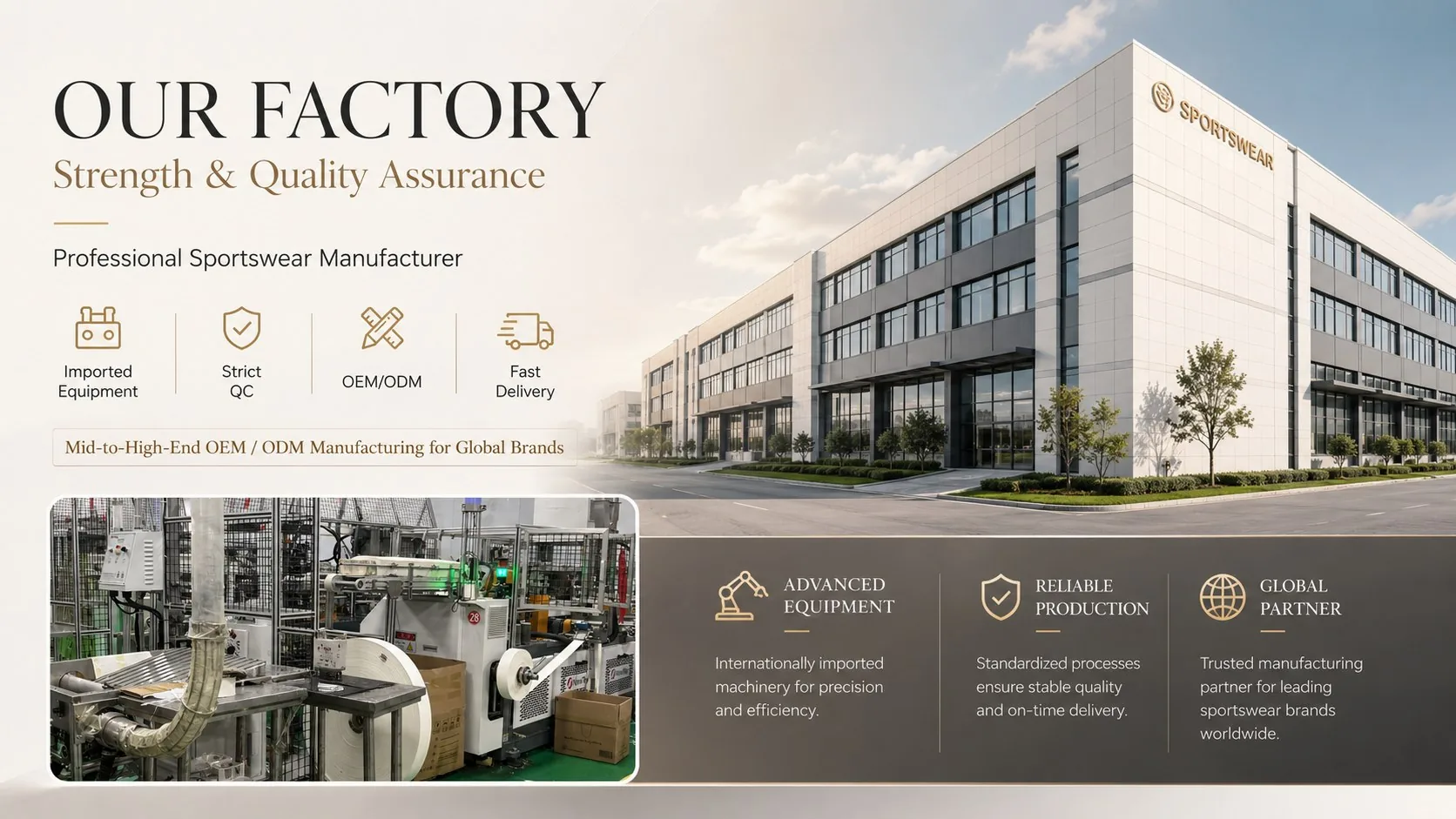 Factory strength and quality assurance banner
