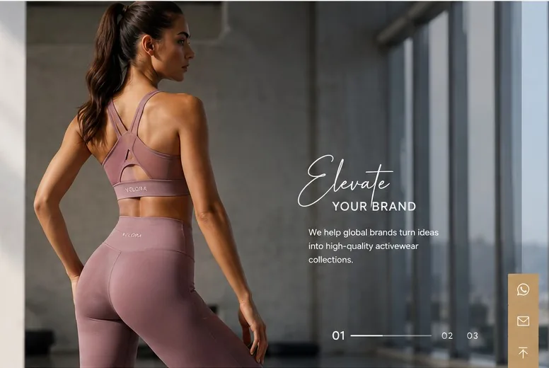 Premium activewear OEM and ODM manufacturer banner