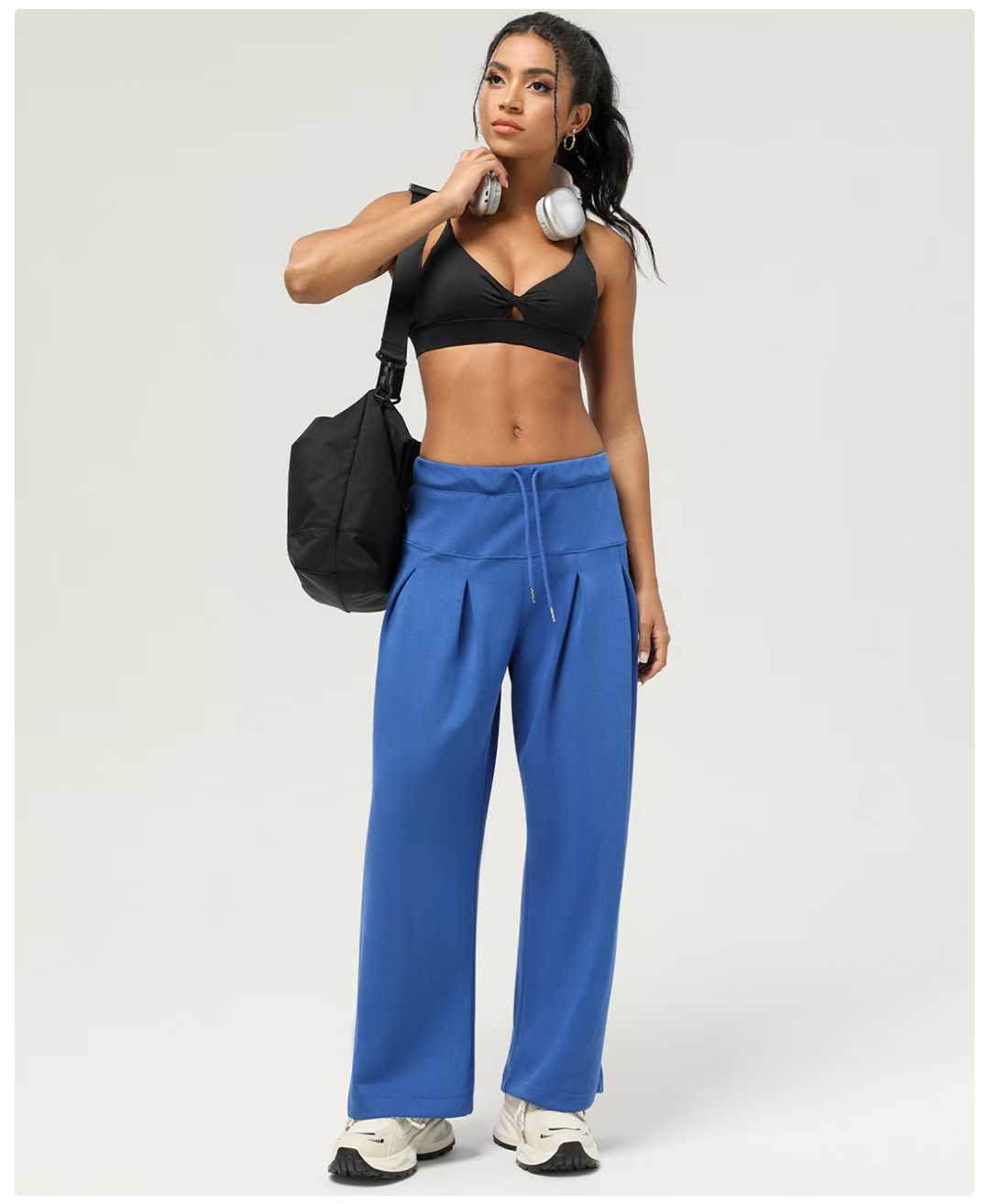 Blue Wide-leg Training Set ready-to-ship activewear style
