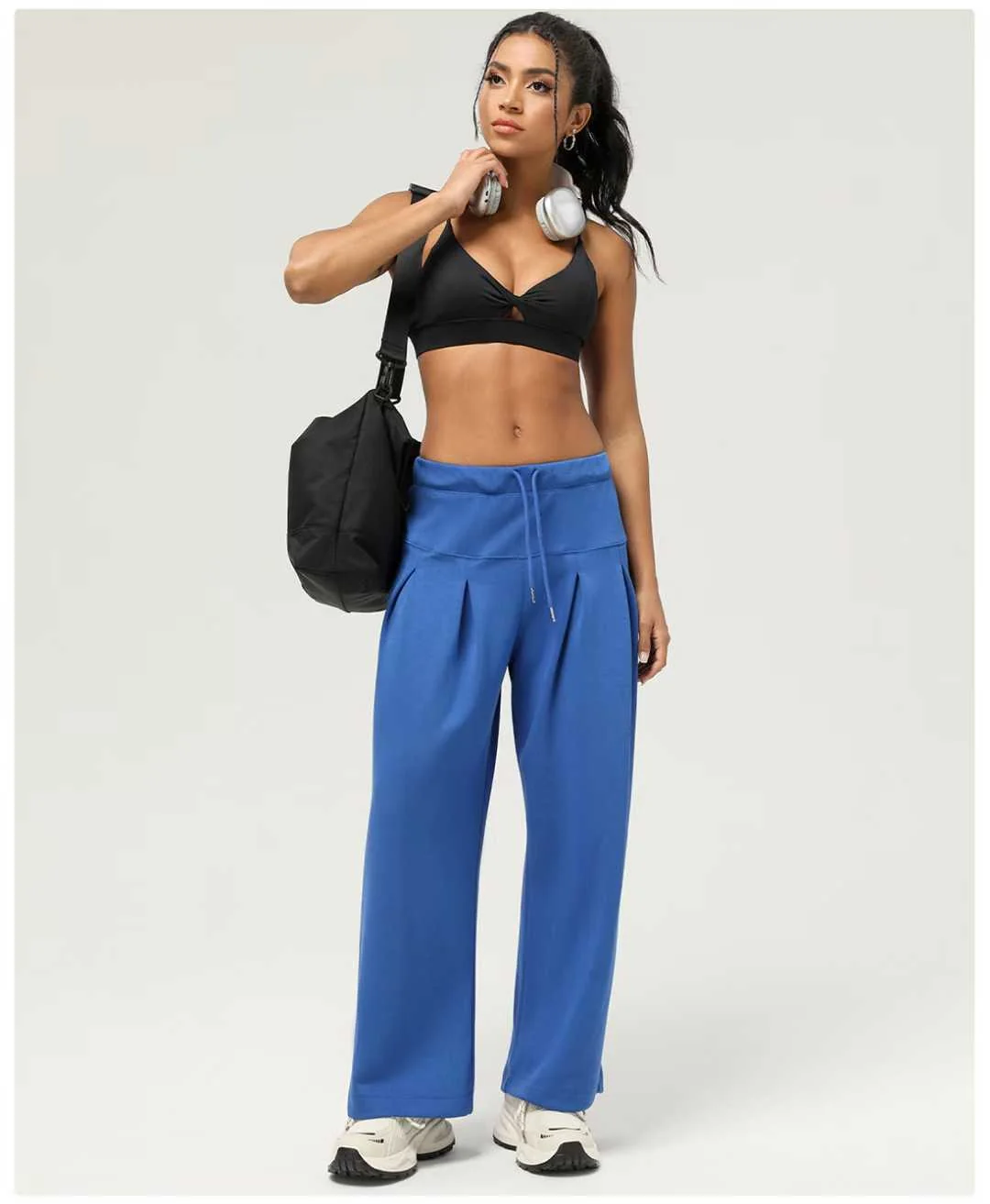 Blue Wide-leg Training Set ready-to-ship activewear style
