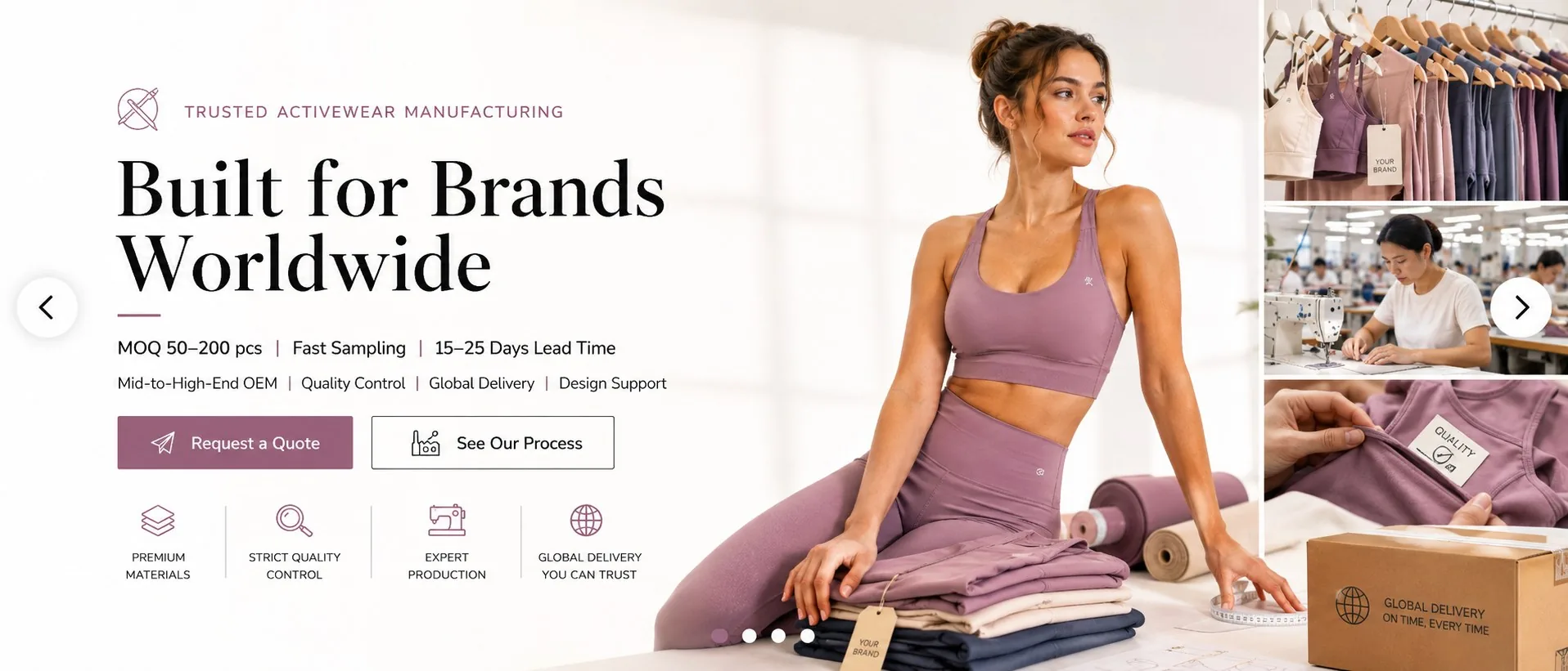 Activewear manufacturer for global brands